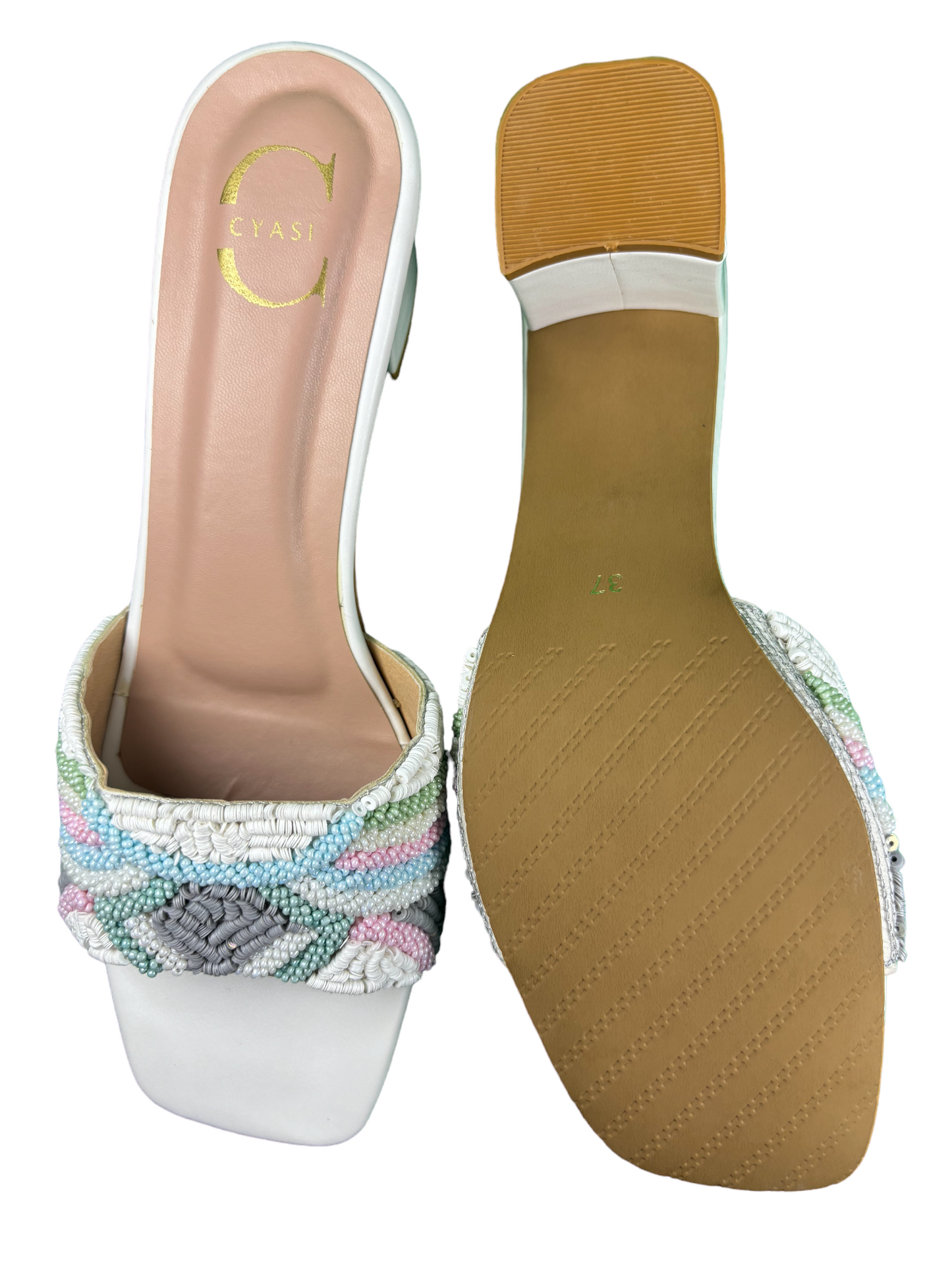 Women Heels Sandal (White)