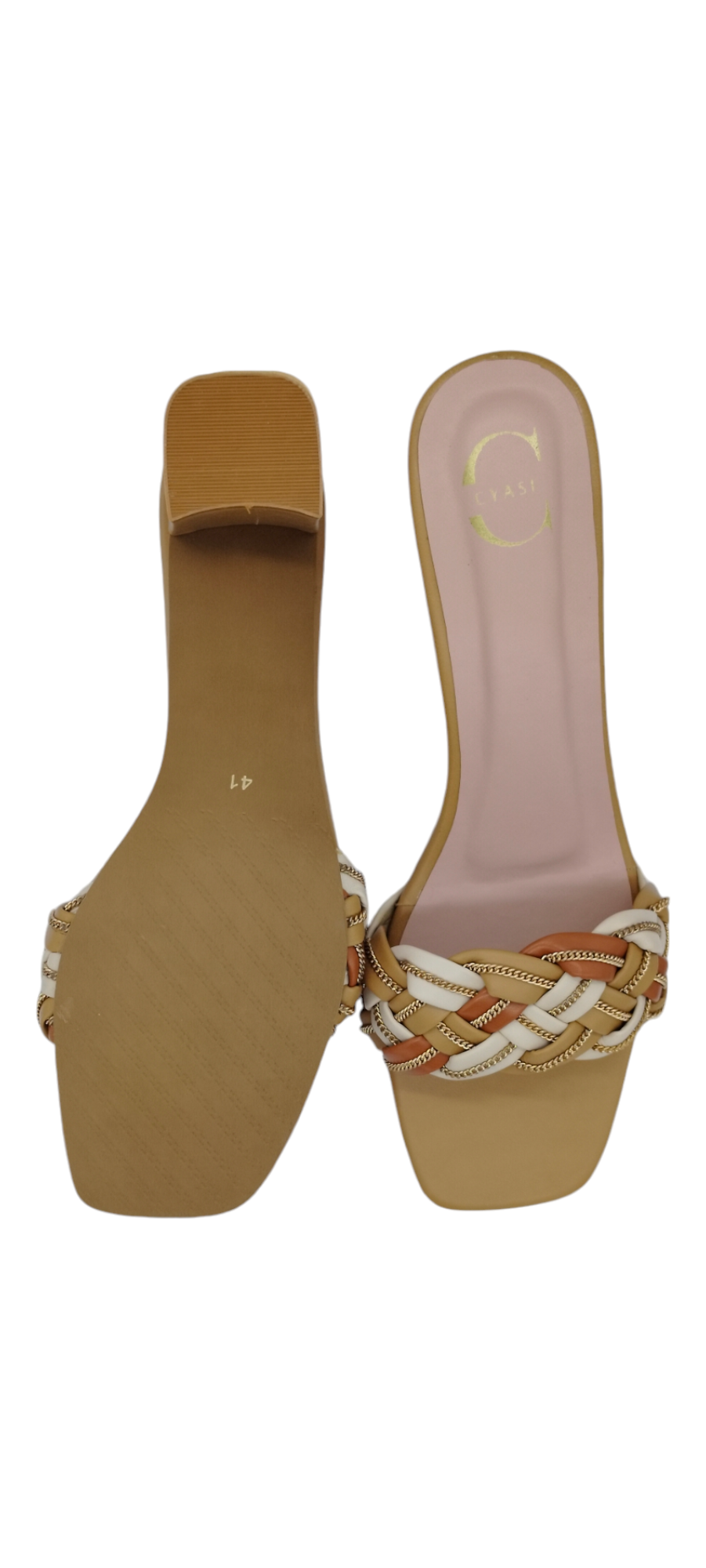 Women Heels Sandal (Beige)