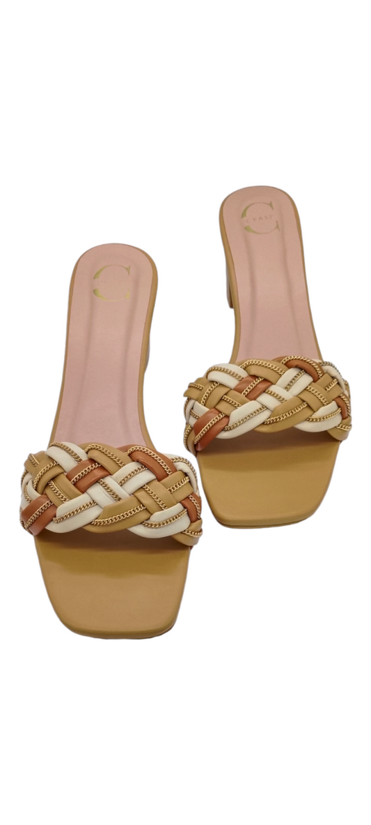 Women Heels Sandal (Beige)
