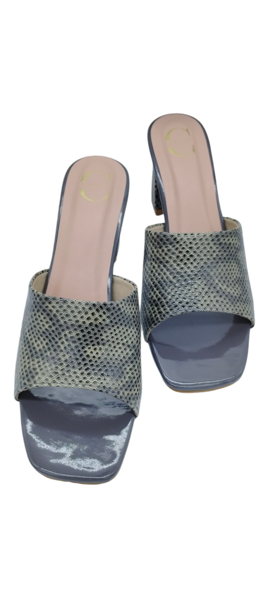 Women Heel Sandal (Snake-Black)