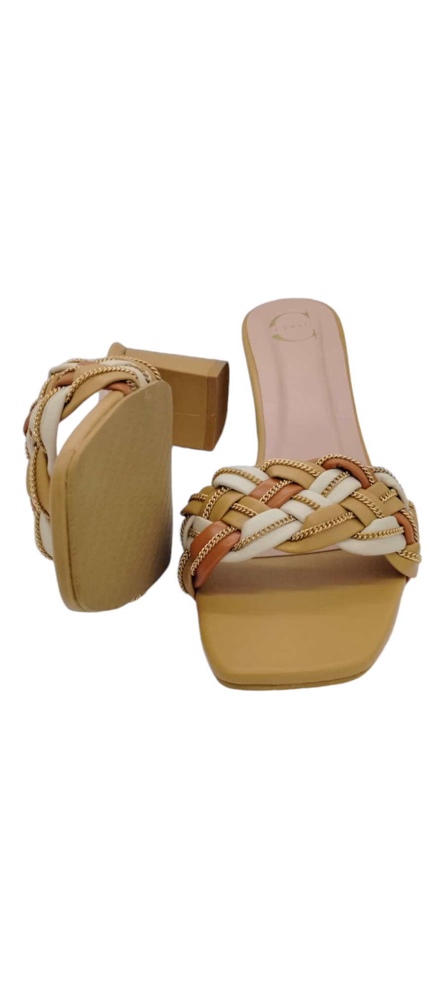 Women Heels Sandal (Beige)