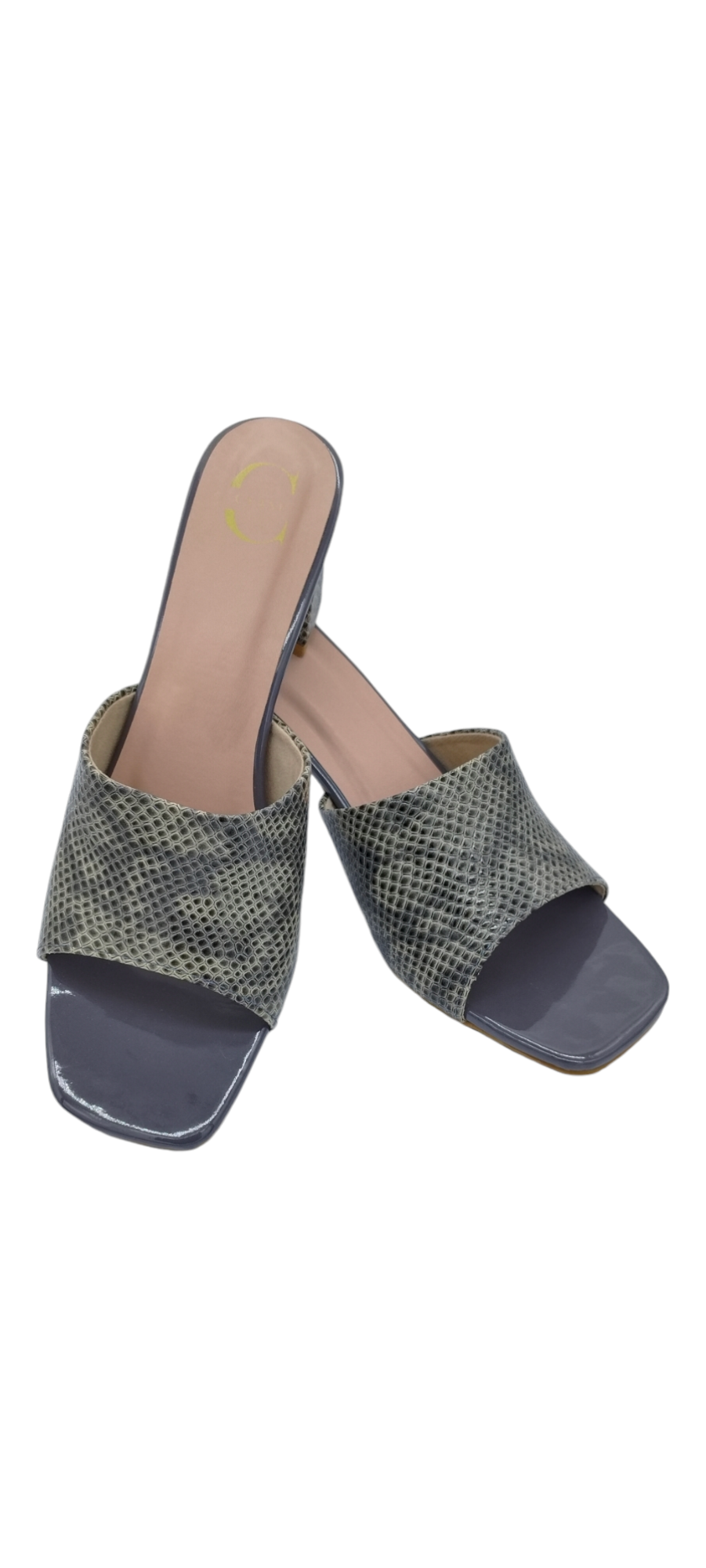 Women Heel Sandal (Snake-Black)