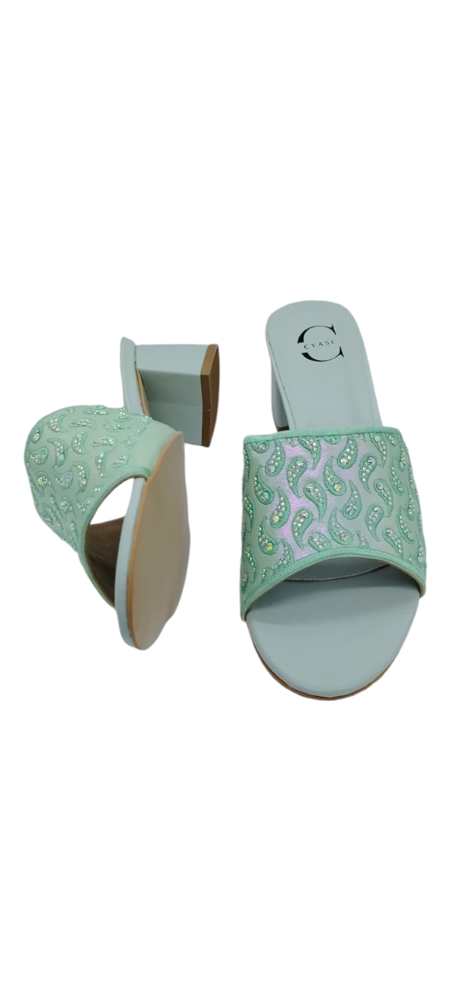 Women Heels Sandal  (Green)