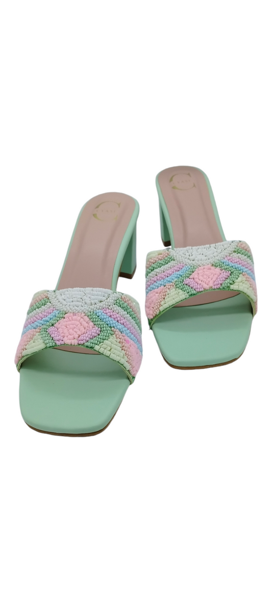 Women Heels Sandal (Green)