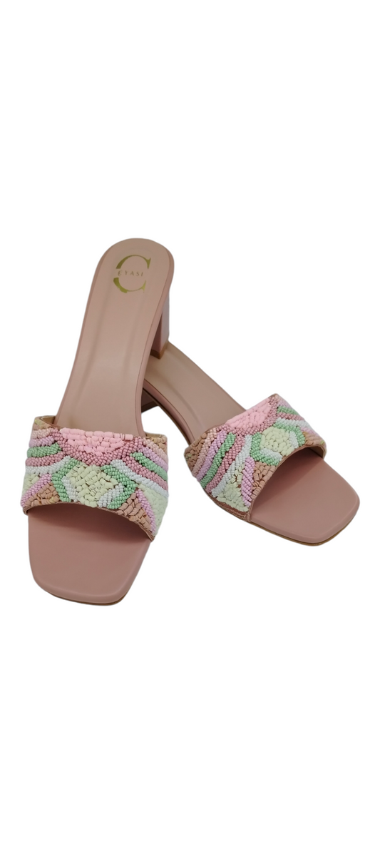 Women Heels Sandal (Peach)