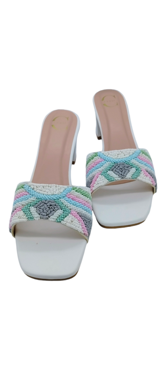 Women Heels Sandal (White)